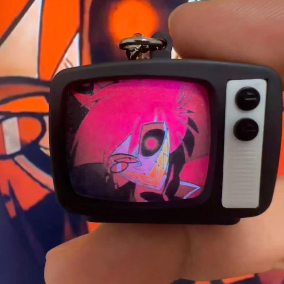 [Hazbin Hotel] Creative Light & Sound Mini TV Keychain