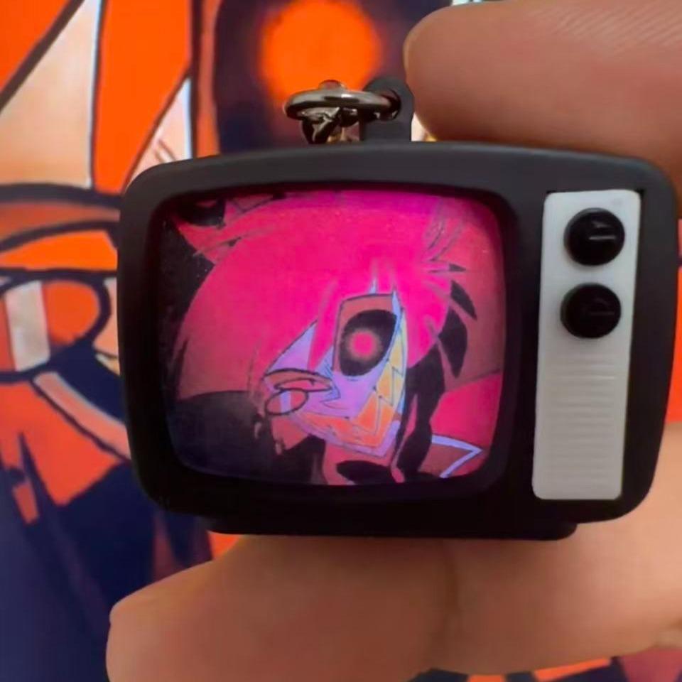 [Hazbin Hotel] Creative Light & Sound Mini TV Keychain