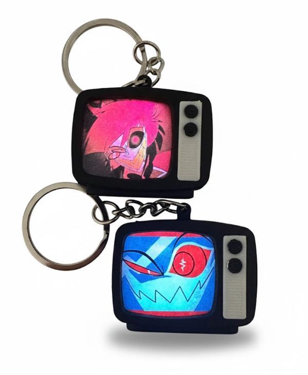 [Hazbin Hotel] Creative Light & Sound Mini TV Keychain
