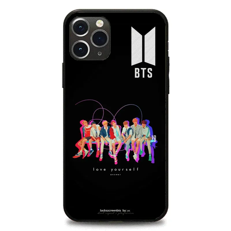 [BTS] Colorful Laser Phone Case-black