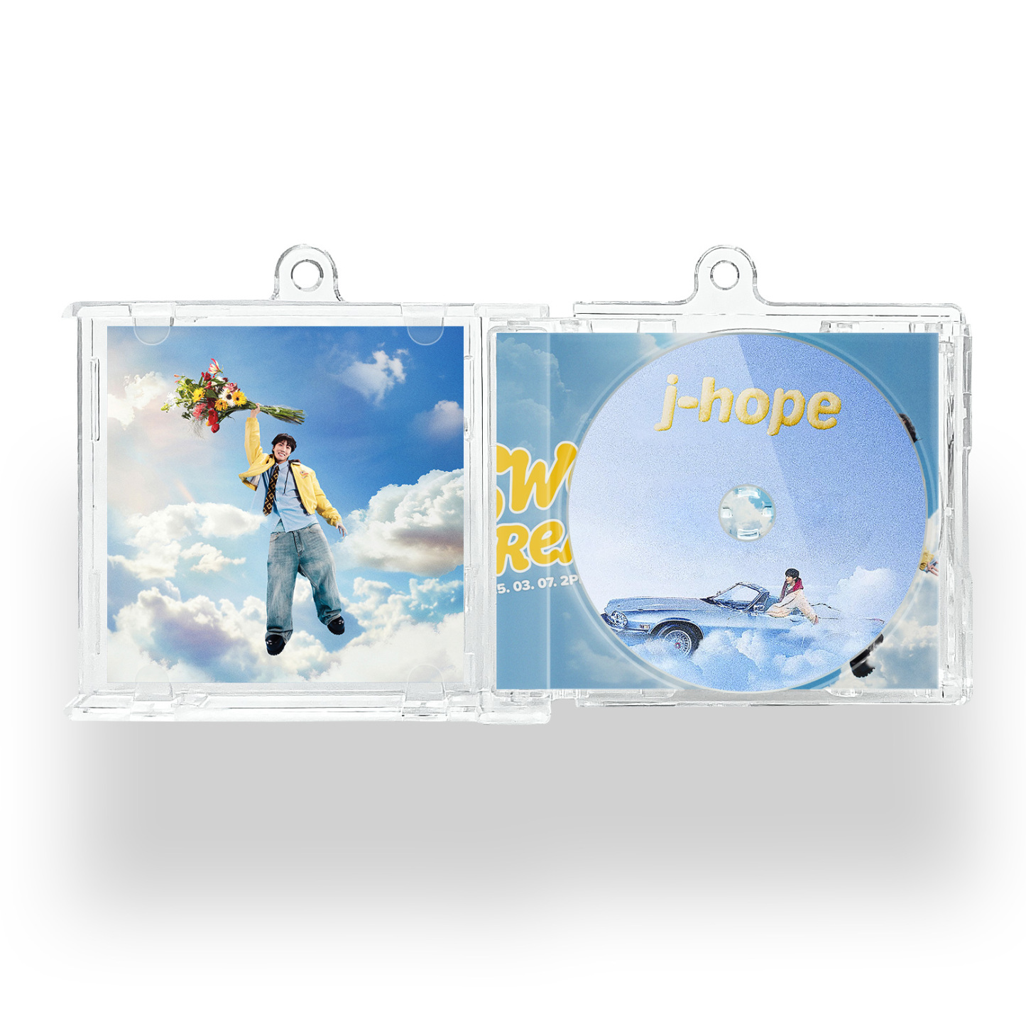 j-hope Sweet Dreams Mini Vinyl NFC Album Keychain CD Music Keychain Pendant