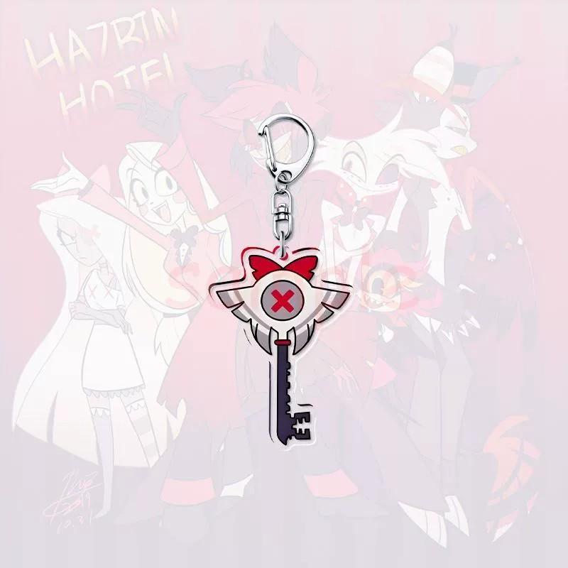 [Hazbin Hotel] Keychain Set 8 Unique Character Keys Demonic Hotel Collection