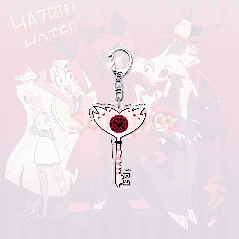 [Hazbin Hotel] Keychain Set 8 Unique Character Keys Demonic Hotel Collection