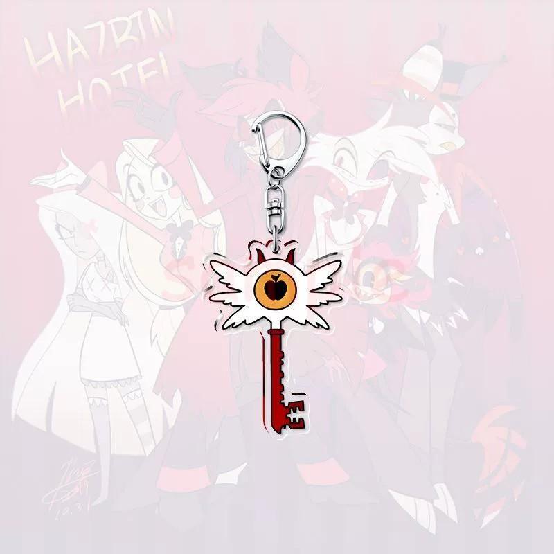 [Hazbin Hotel] Keychain Set 8 Unique Character Keys Demonic Hotel Collection