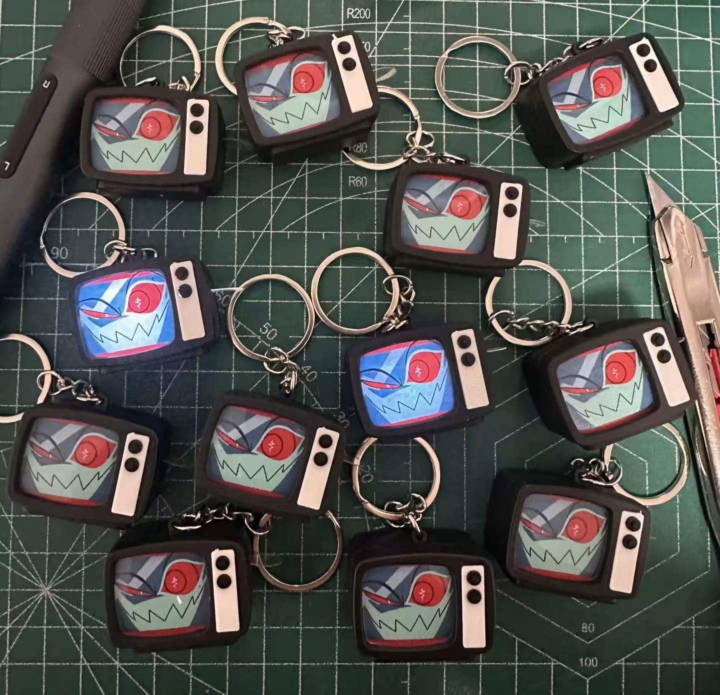 [Hazbin Hotel] Creative Light & Sound Mini TV Keychain