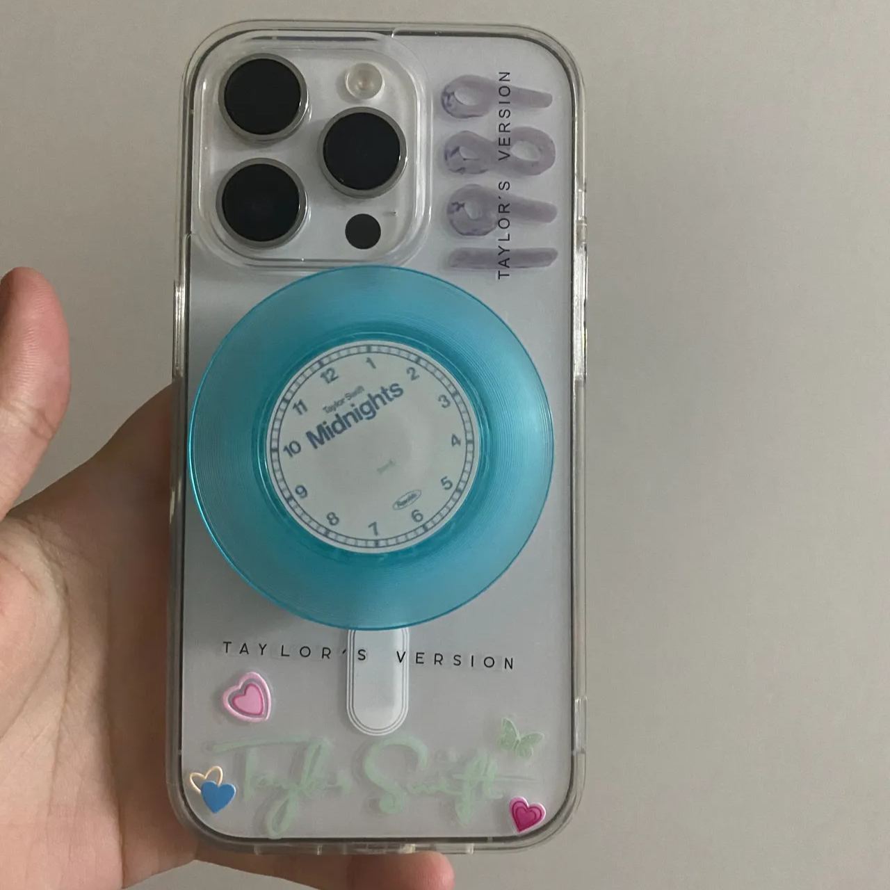 [Taylor Swift] Inspired Magnetic CD Phone Holder – Rotating Pop Socket Stand (Midnights Edition)