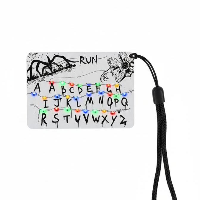 [Stranger Things] Handmade DIY Light-Up Alphabet Card Keychain