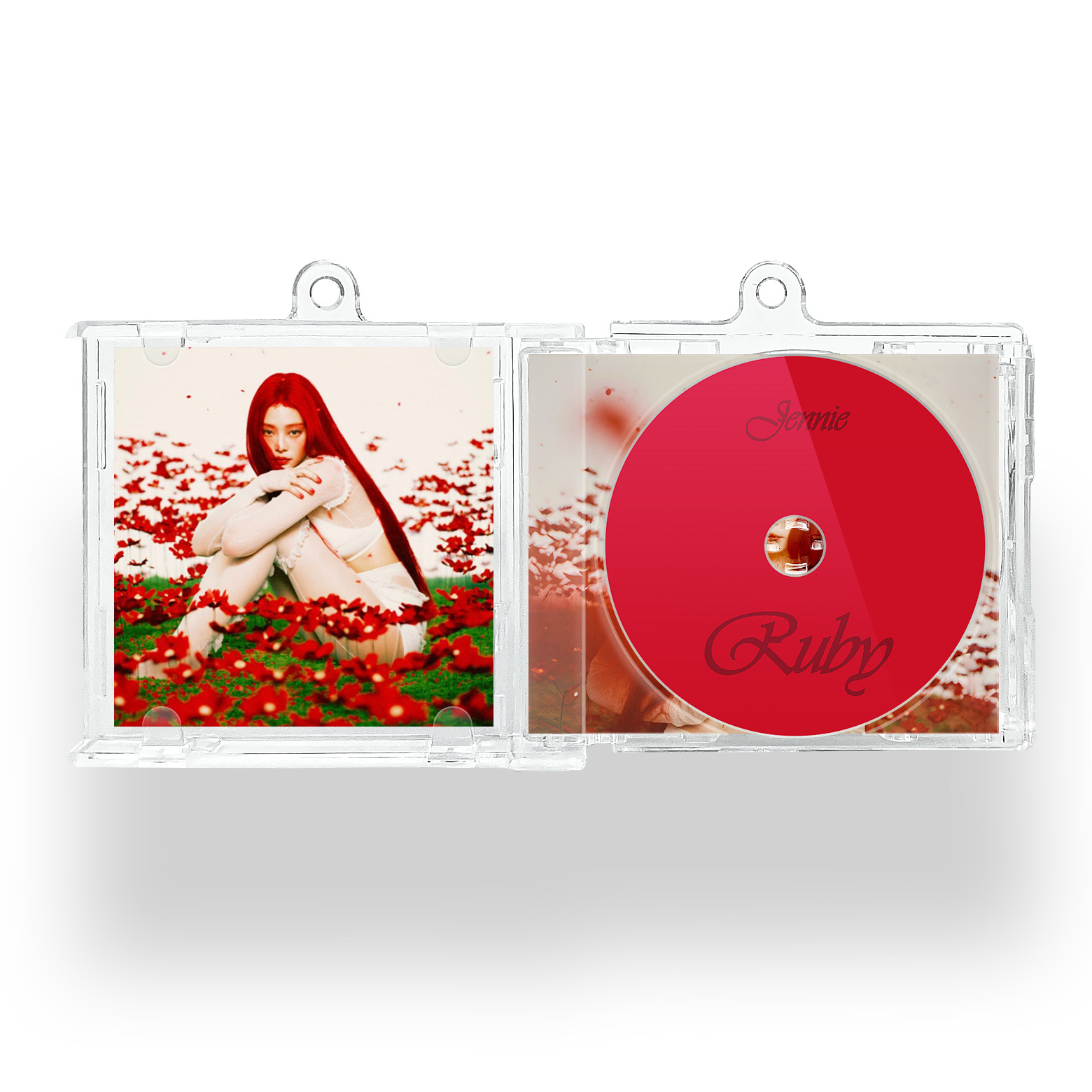 [Jennie/Ruby] Mini Vinyl NFC Album Keychain CD Music Keychain Pendant