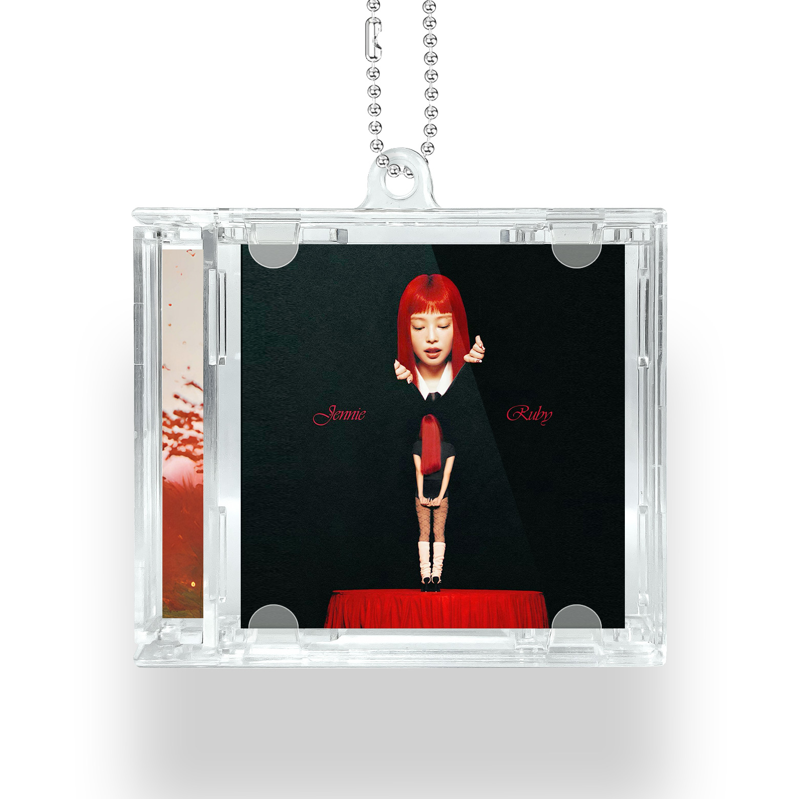 [Jennie/Ruby] Mini Vinyl NFC Album Keychain CD Music Keychain Pendant