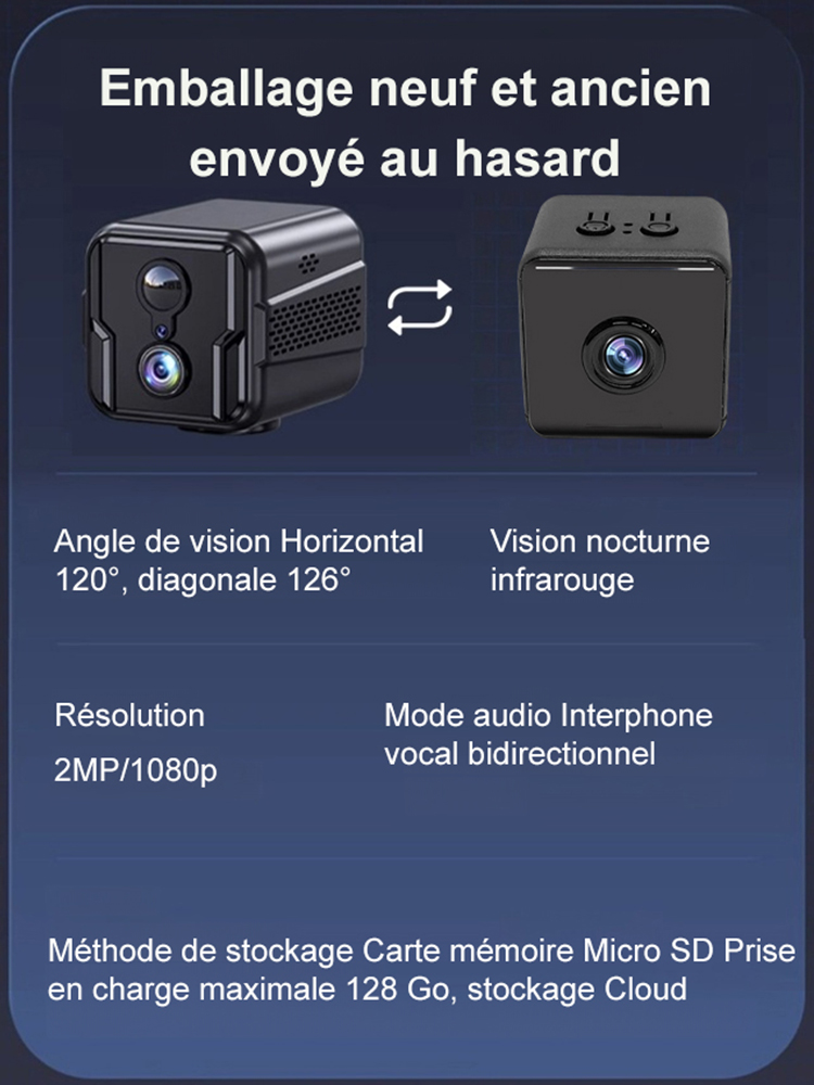 Caméra de surveillance compacte, recommandée par le Service fédéral de sécurité, deuxième pour seulement 10 € !