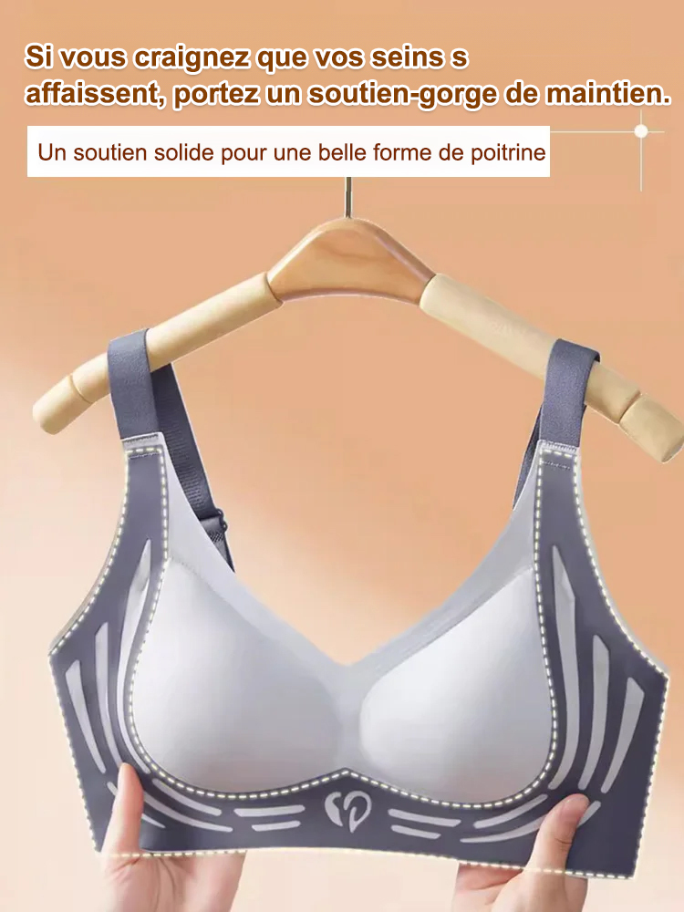 Soutien-gorge invisible push-up bicolore avec petits cœurs