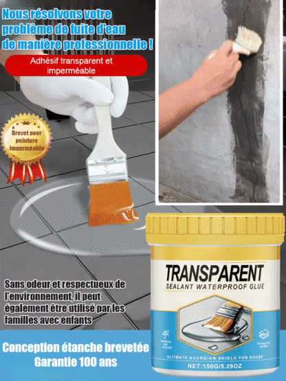 Colle imperméable transparente invisible seal