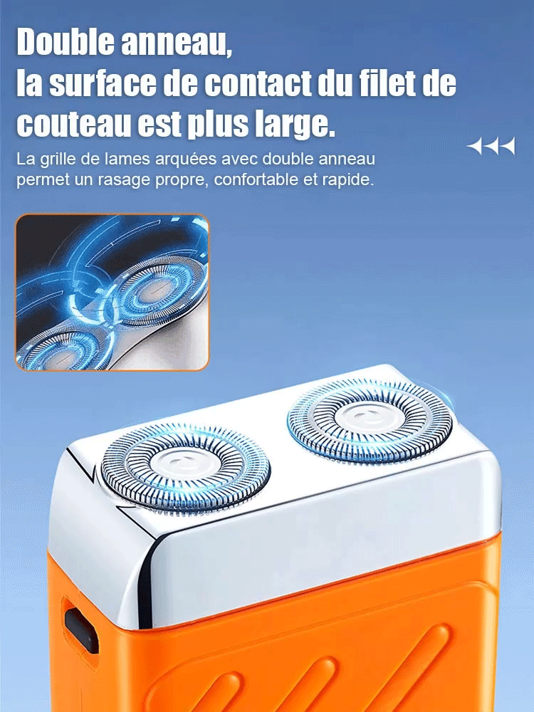Rasage parfait en 1 seconde, utilisant des lames de qualité aéronautique, tranchantes et ne blessant pas la peau !