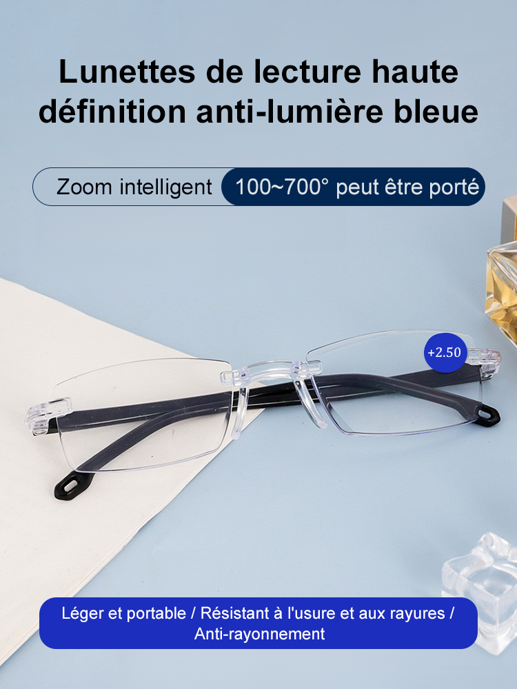 Lunettes de lecture intelligentes anti-lumière bleue