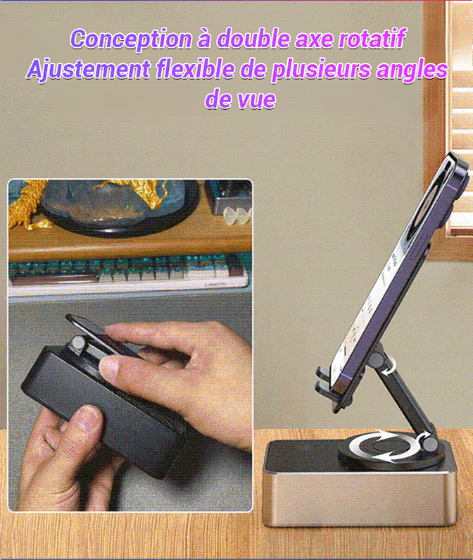 Support de chargeur portable avec haut-parleur Bluetooth pour paresseux.