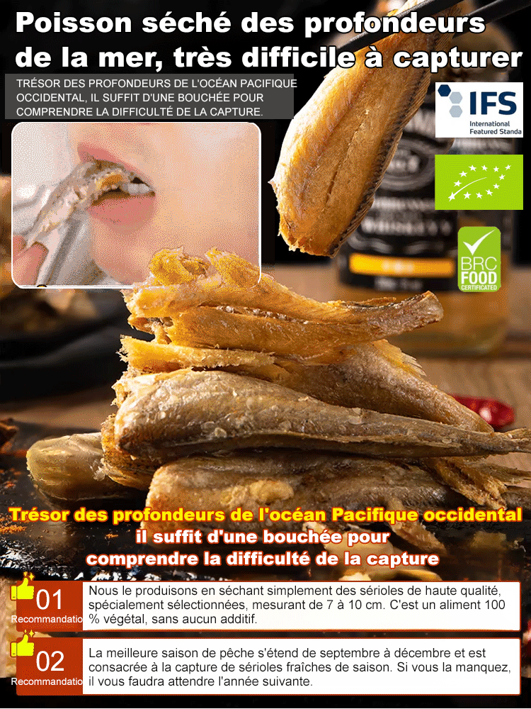 Yellowtail sauvage sélectionné de haute qualité, fabriqué par cuisson à basse température 