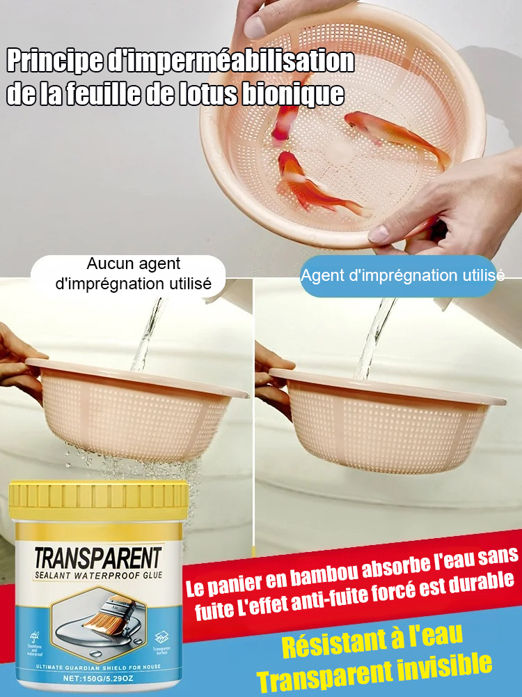 Colle imperméable transparente invisible seal