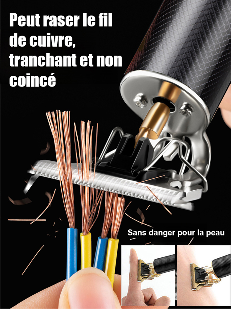 Lames en alliage de titane, coupe rapide en 1 minute, rasage en 3 secondes