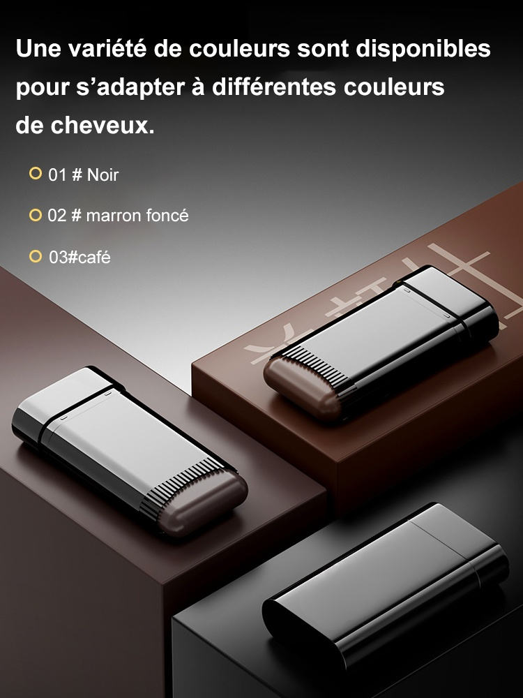 Stick de teinture pour cheveux imperméable et résistant à la transpiration pour couvrir les cheveux 