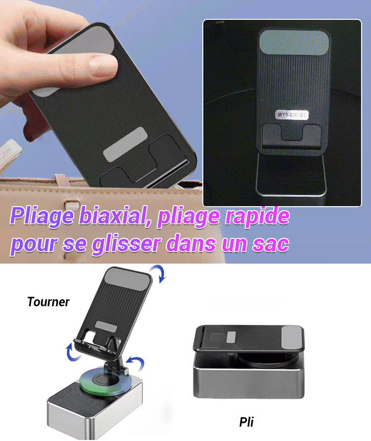 Support de chargeur portable avec haut-parleur Bluetooth pour paresseux.