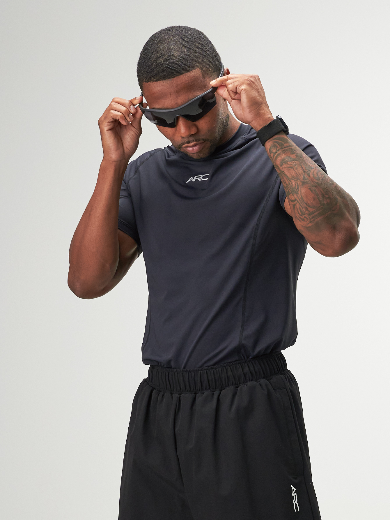 ARC Activewear Performance Compression Top T Shirt Gym Workout