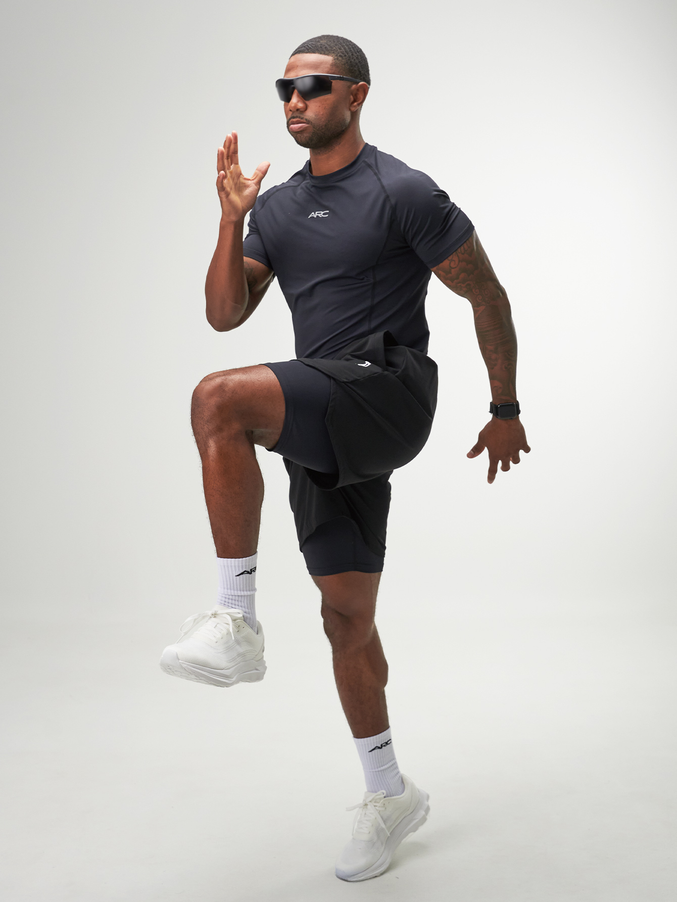 ARC Activewear Performance Compression Top T Shirt Gym Workout