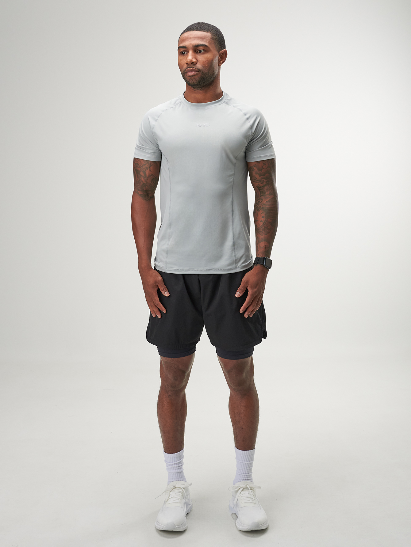 ARC Activewear Performance Compression Top T Shirt Gym Workout
