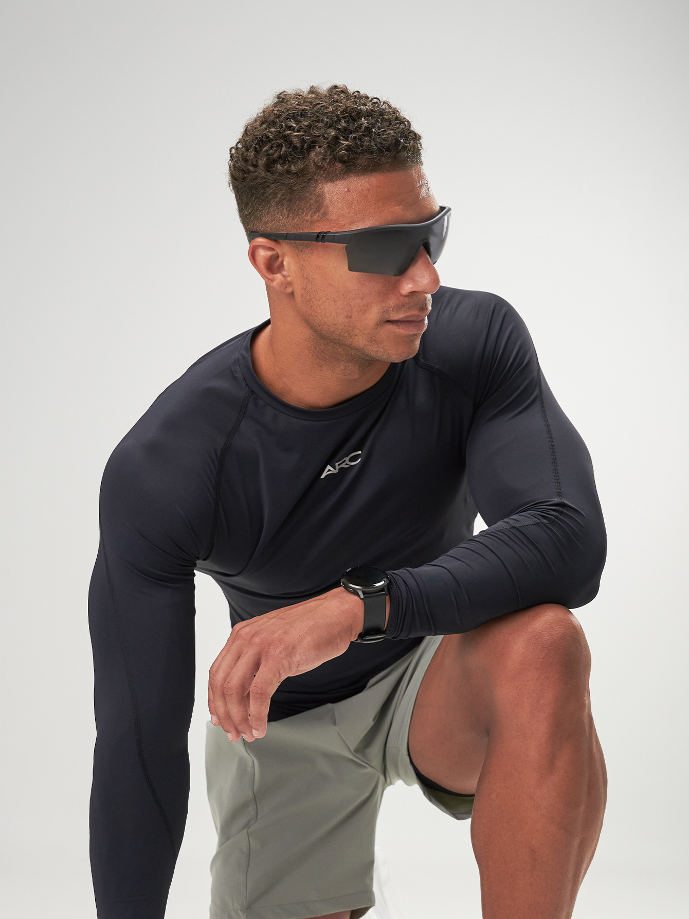 ARC Activewear Performance Compression Top T Shirt Gym Workout Long Sleeve