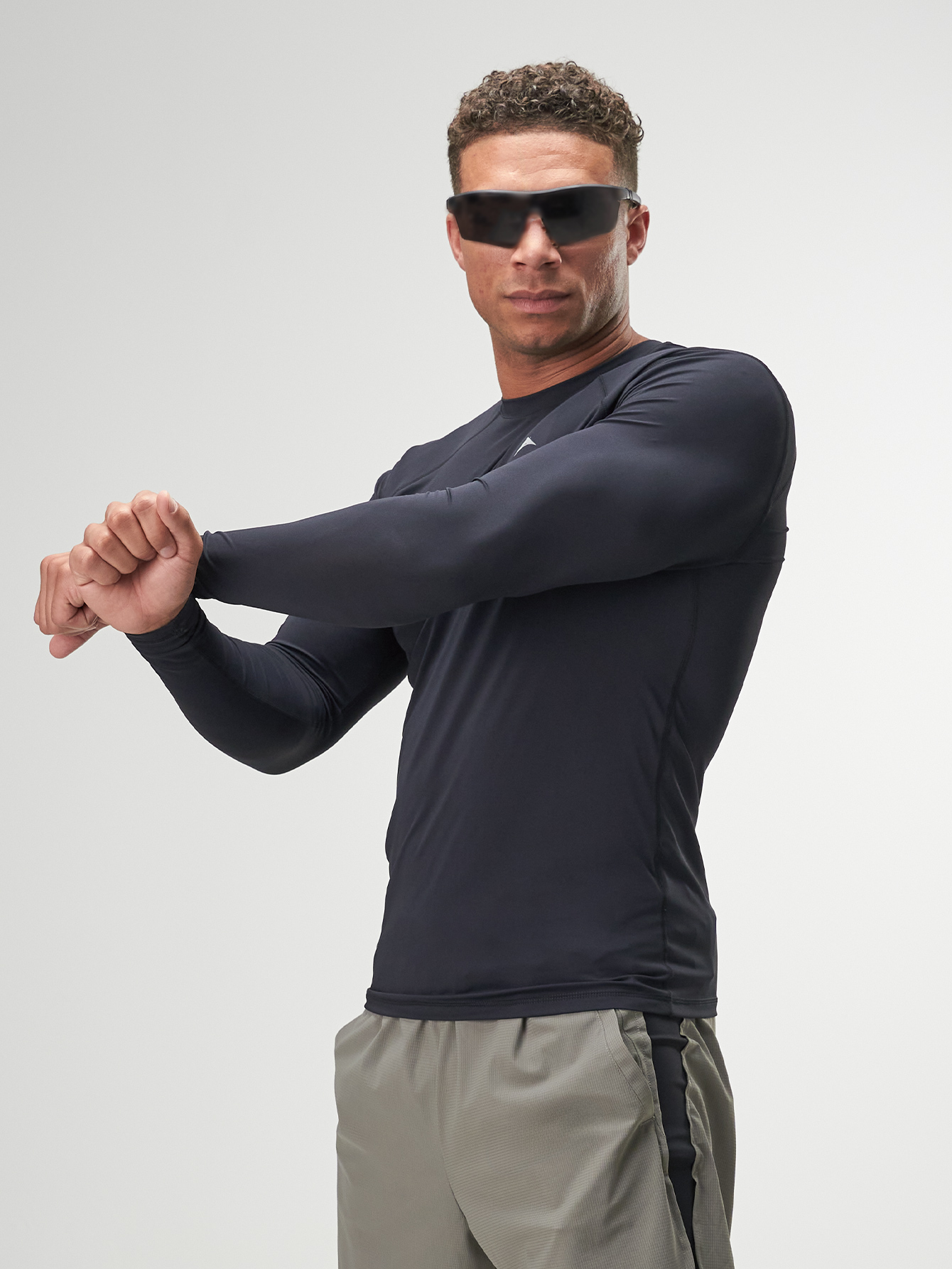 ARC Activewear Seamless Performance Compression Top T Shirt Gym Workout Long Sleeve