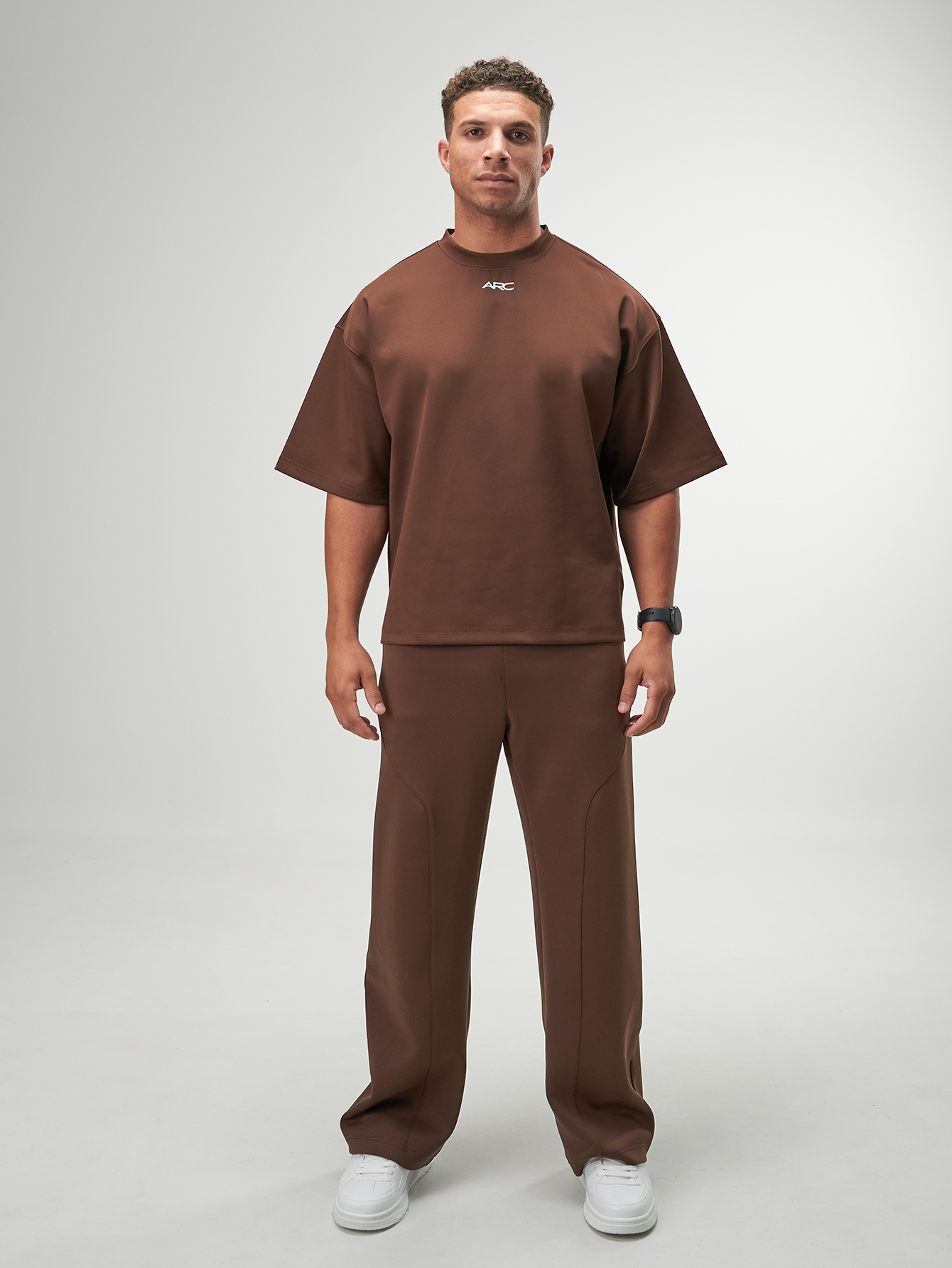 ARC Activewear Performance Cropped Boxy Fit T ShirtCap Sleeve Top T Shirt Gym Workout