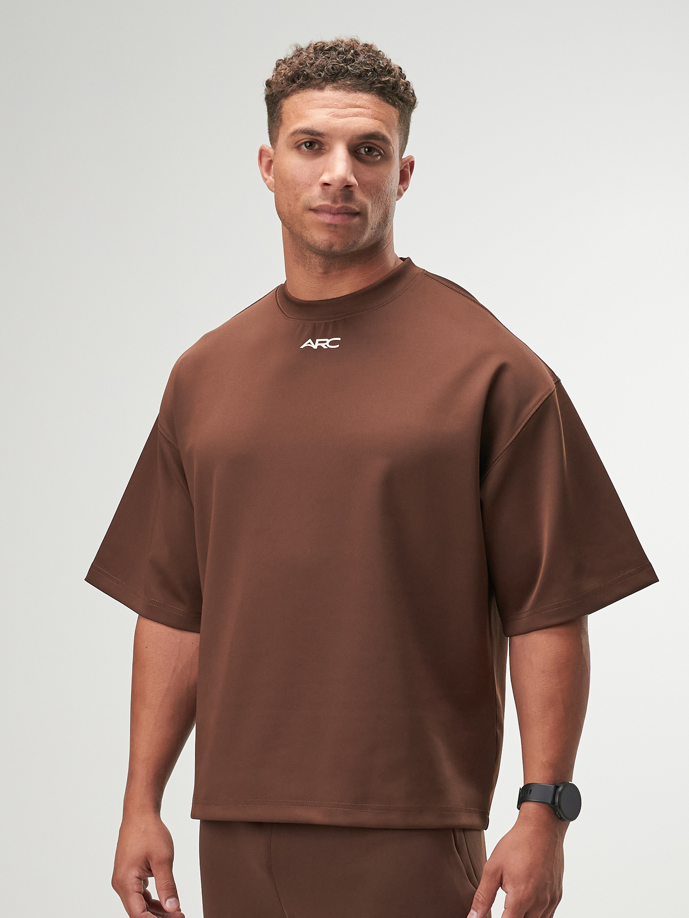 ARC Activewear Performance Cropped Boxy Fit T ShirtCap Sleeve Top T Shirt Gym Workout