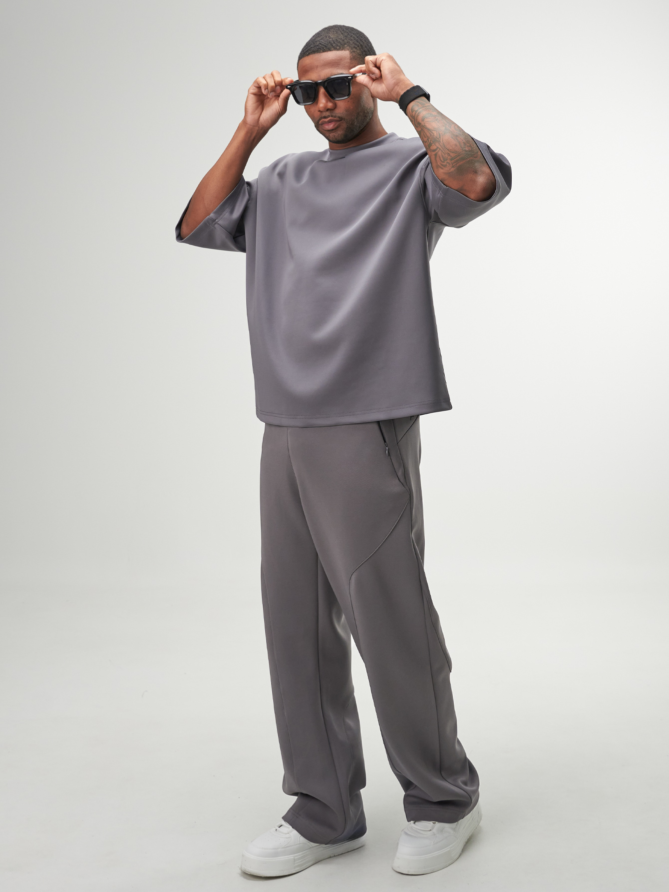 ARC Activewear Performance Cropped Boxy Fit T ShirtCap Sleeve Top T Shirt Gym Workout