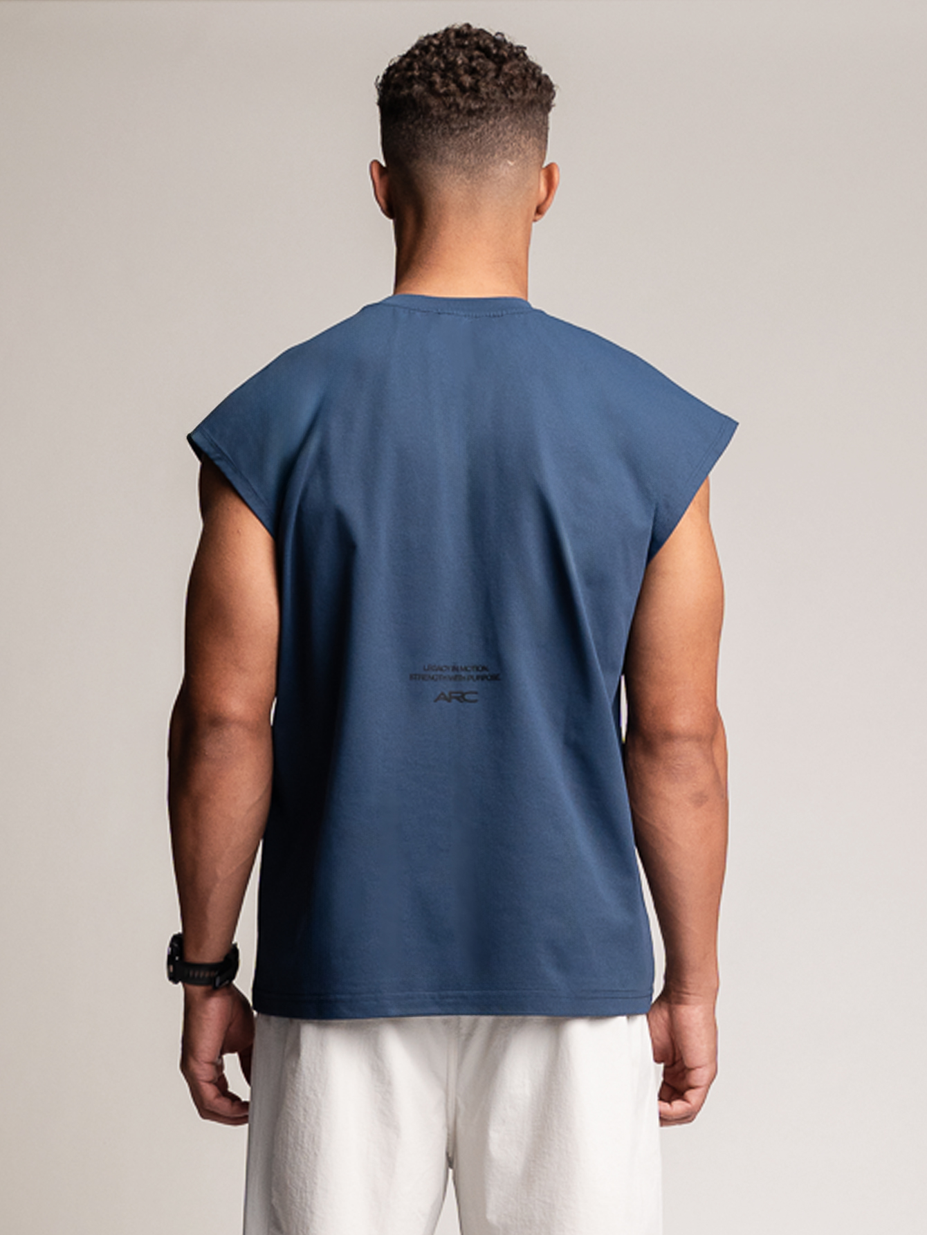 Motion Cap Sleeve Tank - Blue