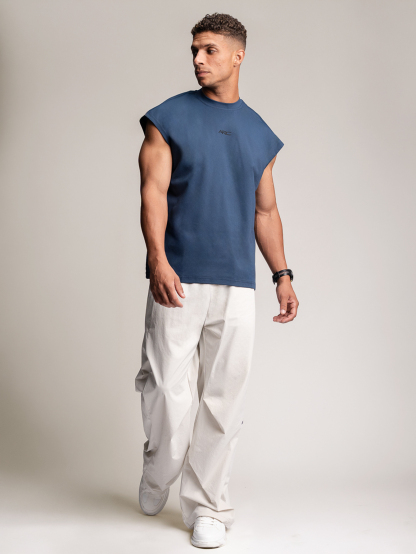 Motion Cap Sleeve Tank - Blue