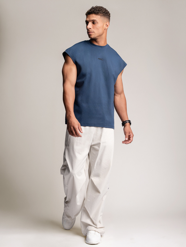 Motion Cap Sleeve Tank in Blue