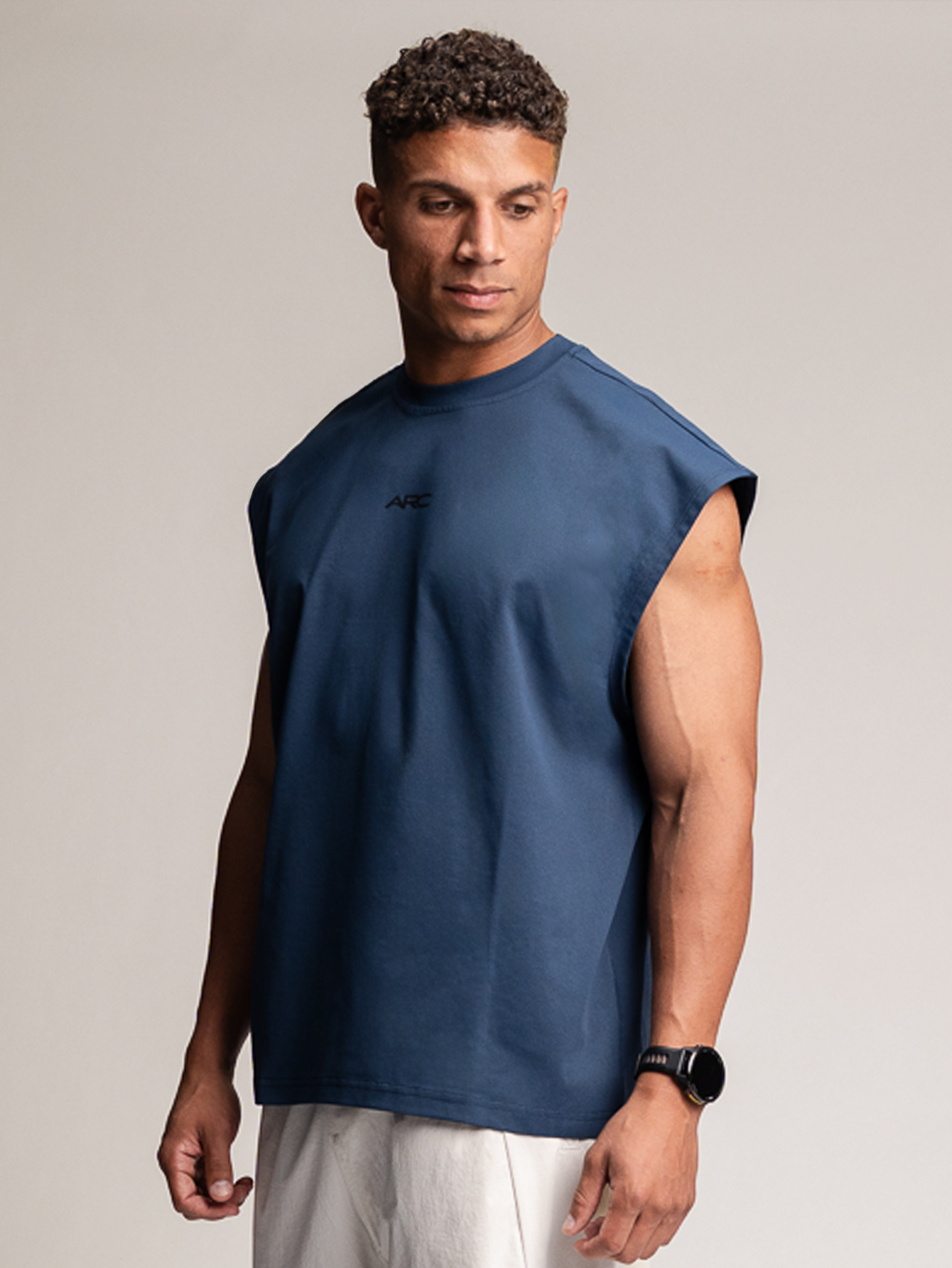 Motion Cap Sleeve Tank - Blue