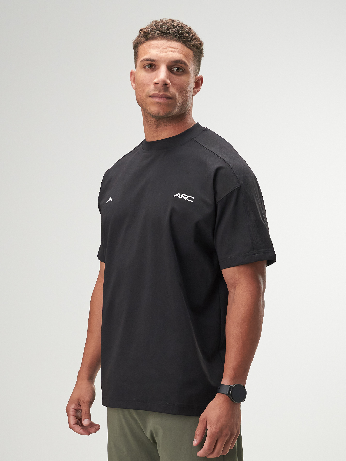 ARC Activewear Boxy Oversized T Shirt Performance Top Gym Workout