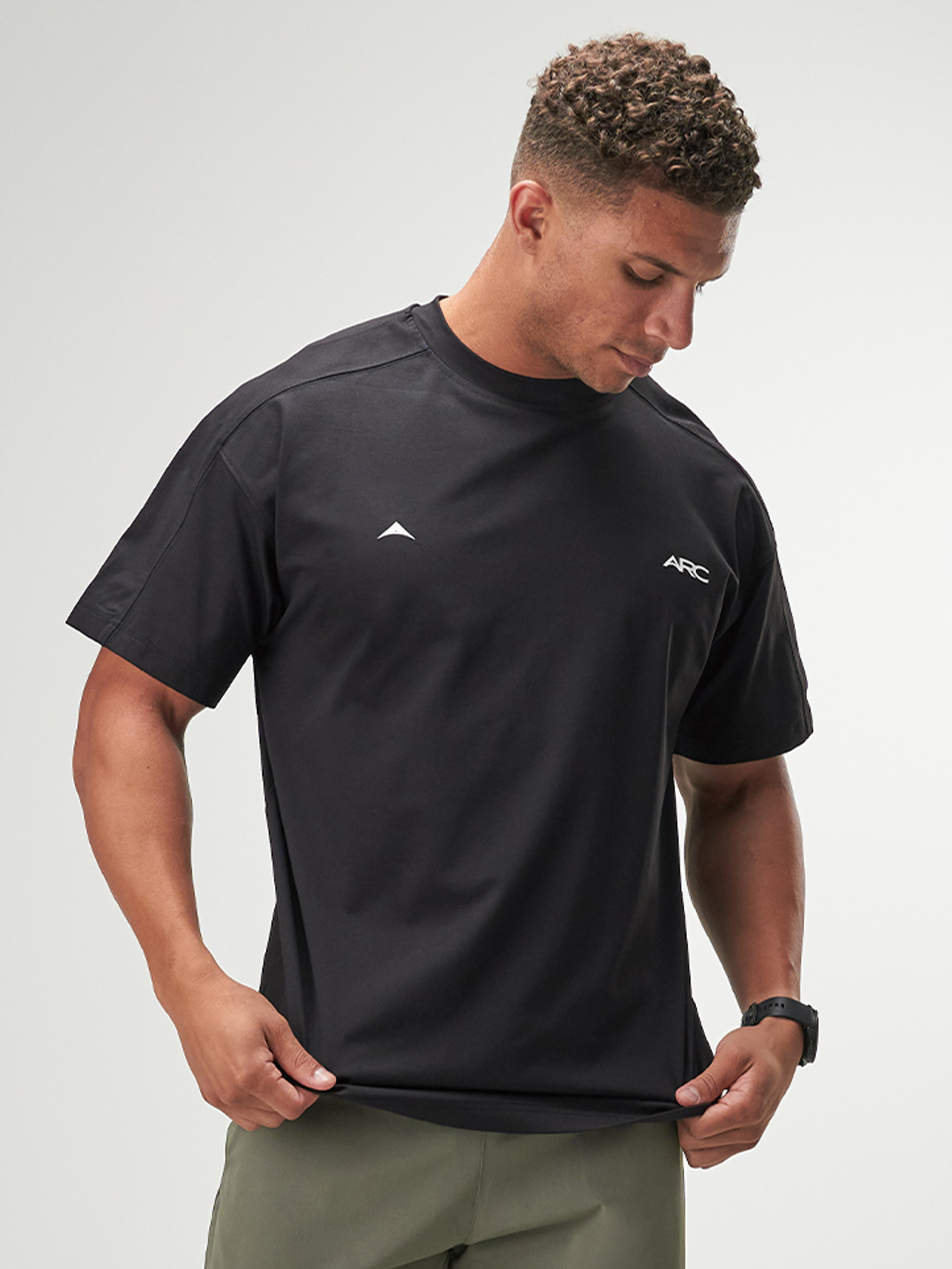 ARC Activewear Boxy Oversized T Shirt Performance Top Gym Workout