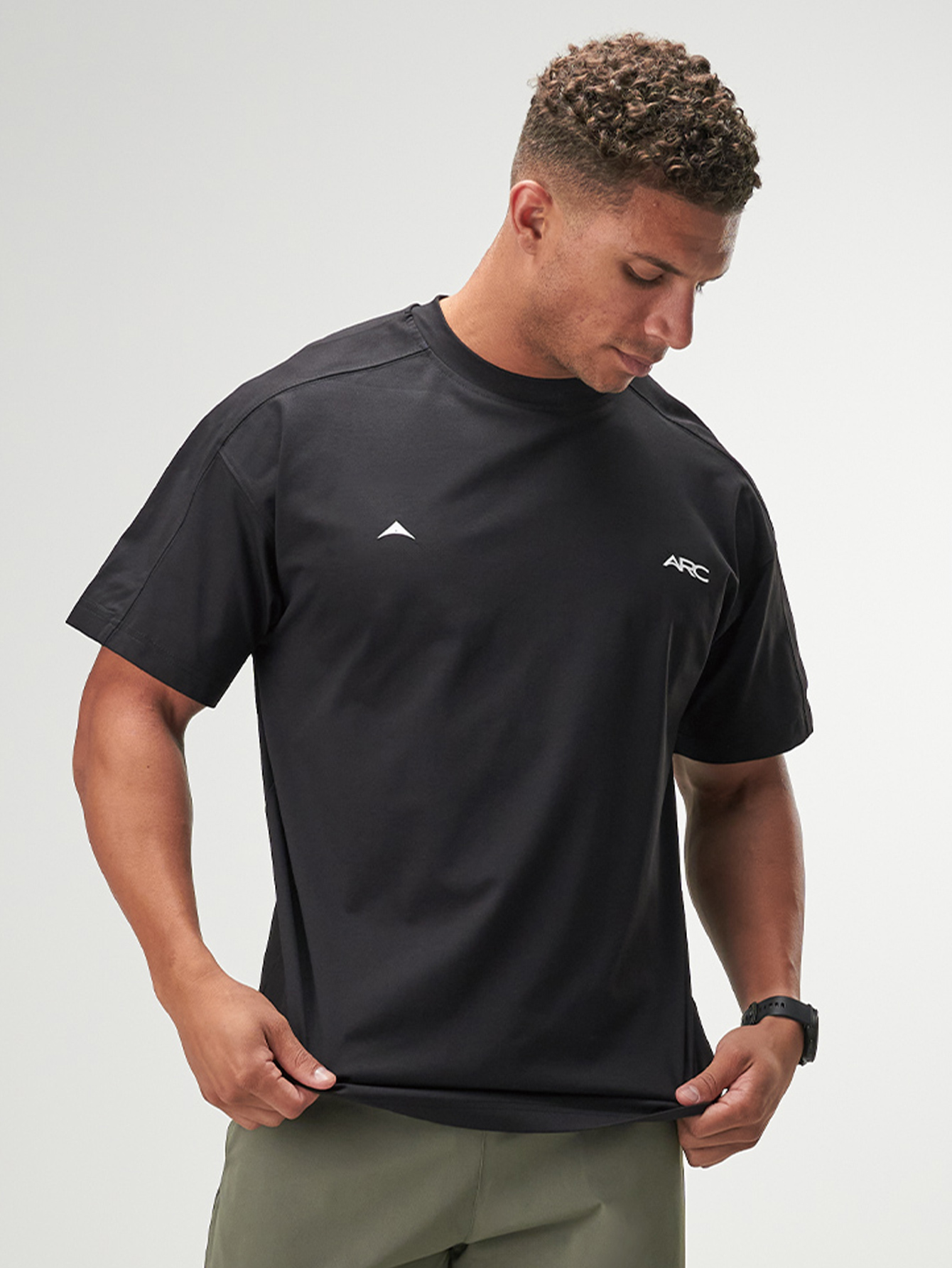 ARC Activewear Boxy Oversized T Shirt Performance Top Gym Workout