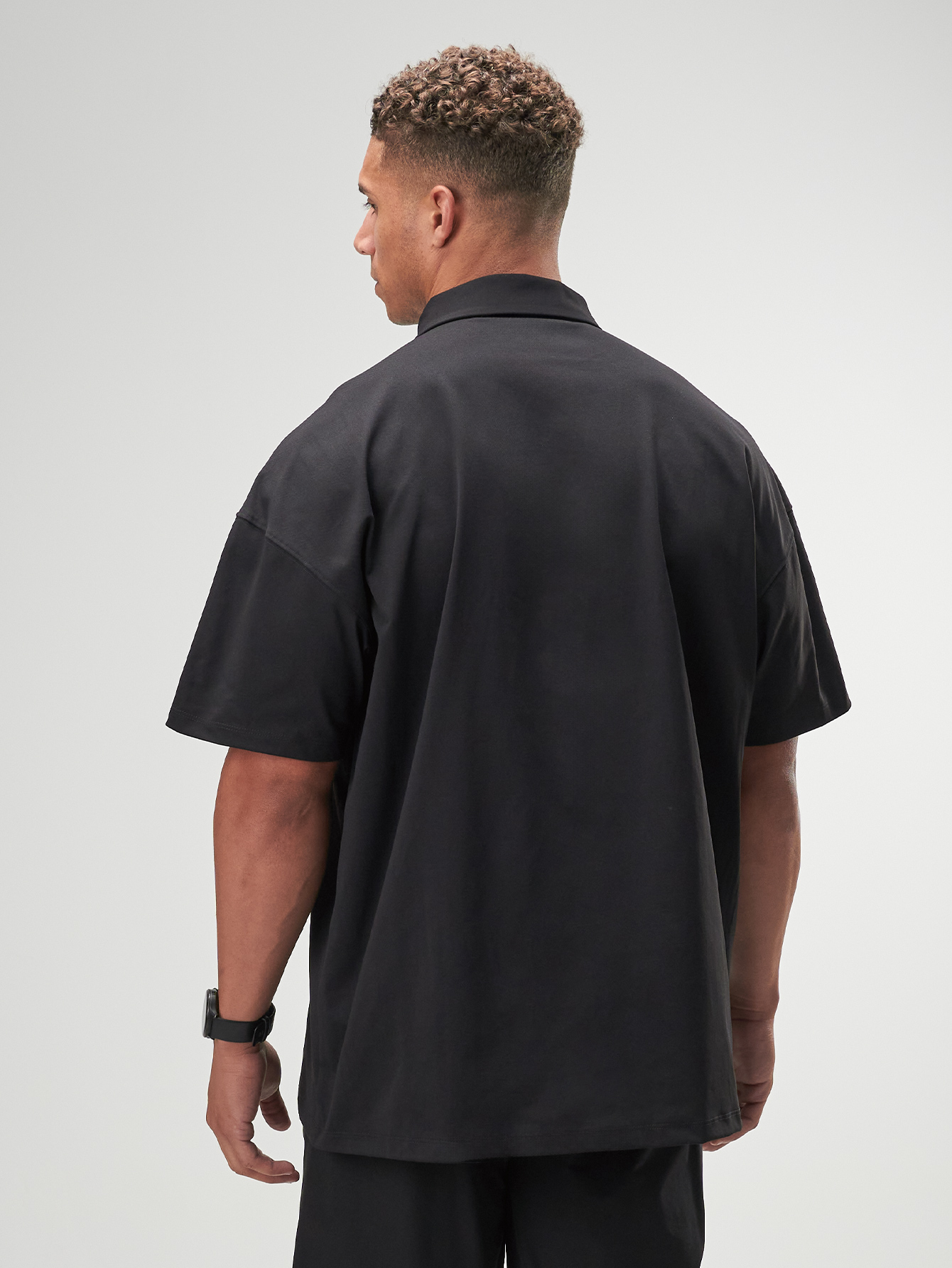 ARC Activewear Boxy Oversized Polo Shirt Performance Top Gym Workout