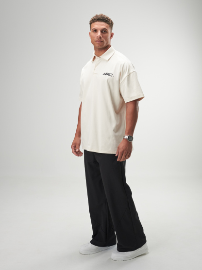 ARC Activewear Boxy Oversized Polo Shirt Performance Top Gym Workout