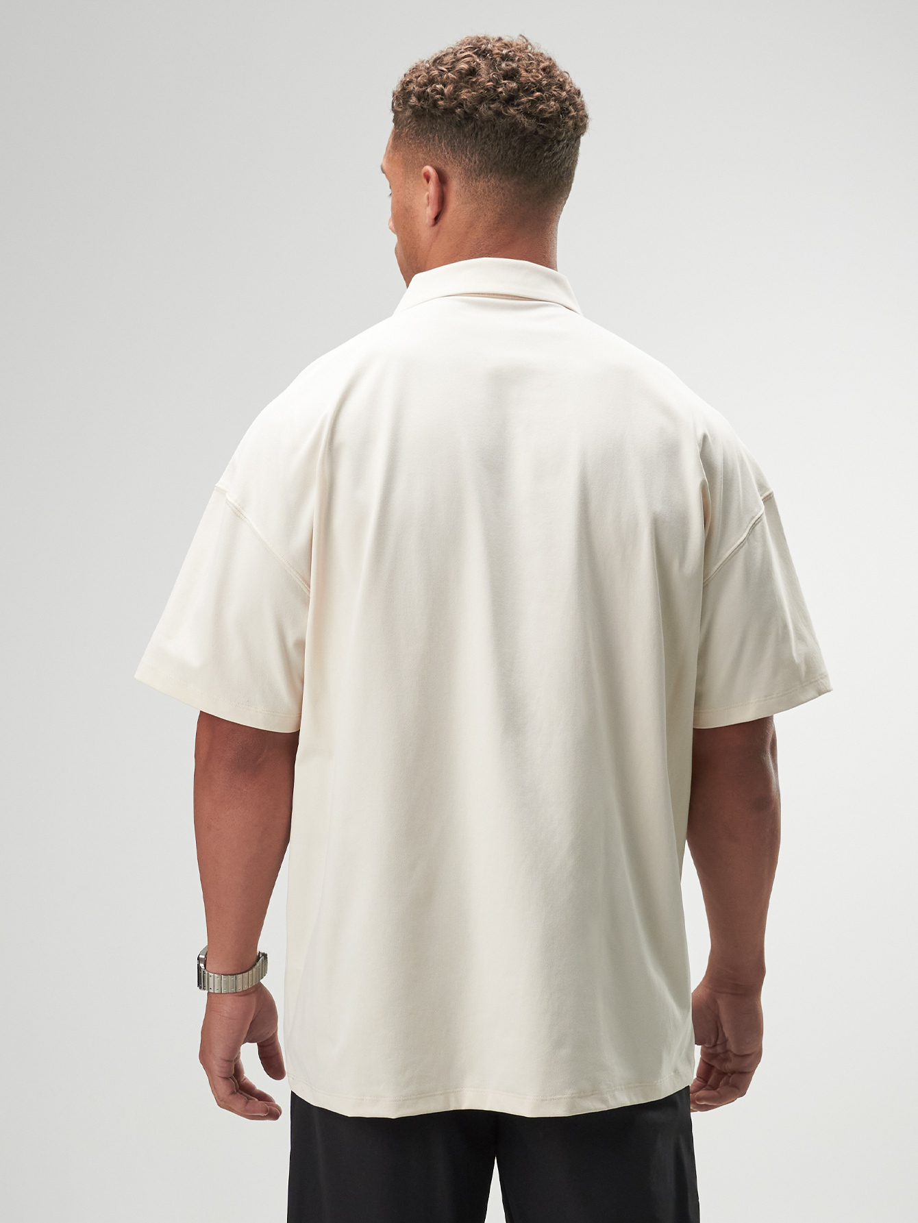 ARC Activewear Boxy Oversized Polo Shirt Performance Top Gym Workout