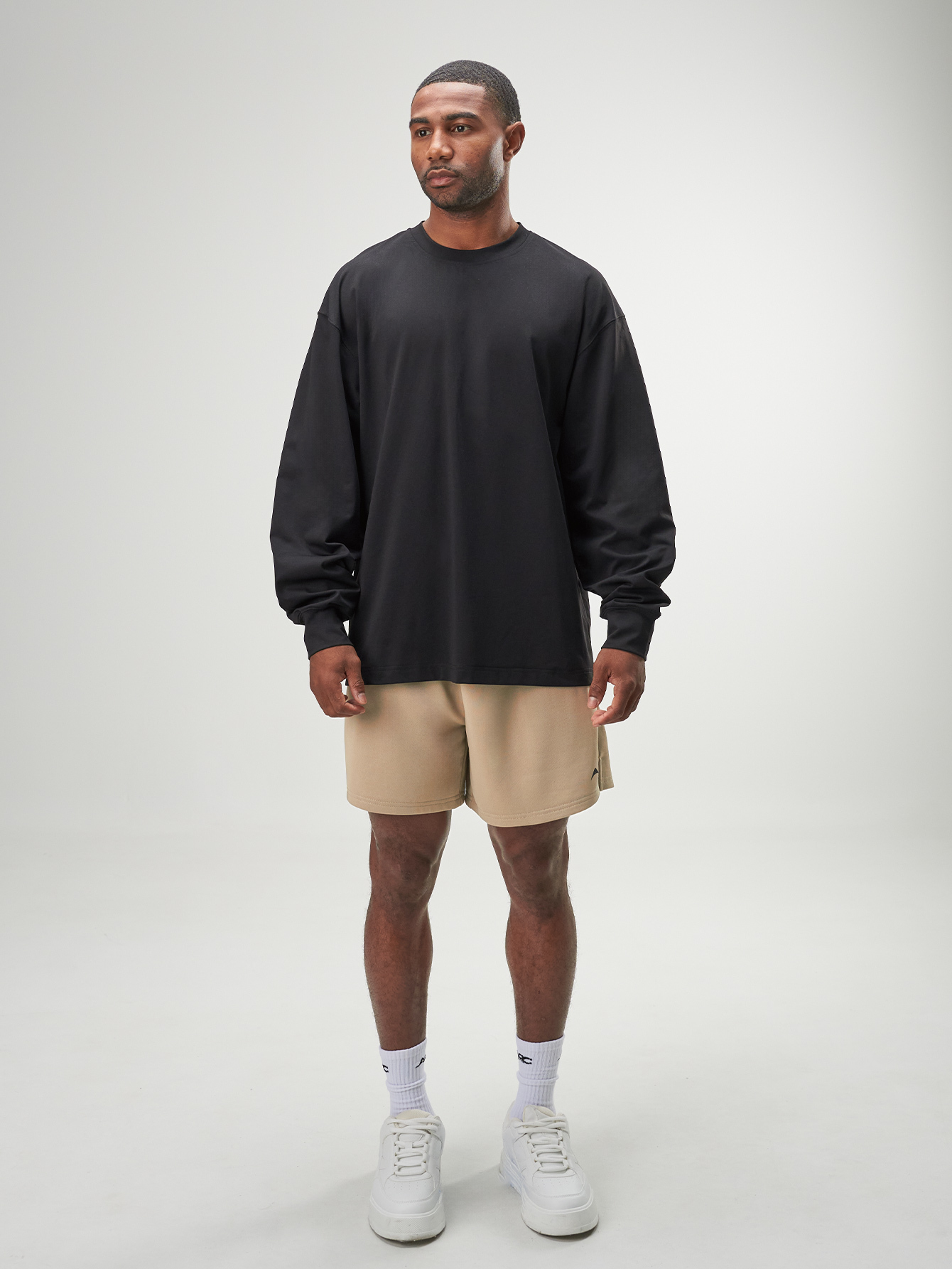 ARC Men's Slogan Print Crew Neck Loose Fit Long Sleeve Casual T-Shirt