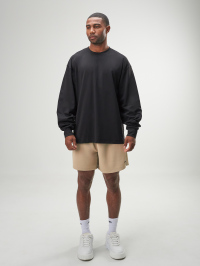 ARC Men's Slogan Print Crew Neck Loose Fit Long Sleeve Casual T-Shirt