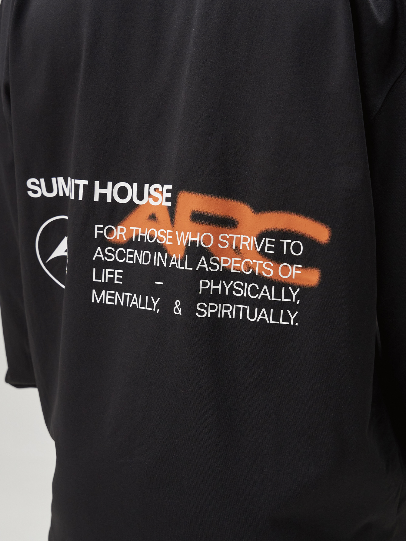 ARC Men's Slogan Print Crew Neck Loose Fit Long Sleeve Casual T-Shirt