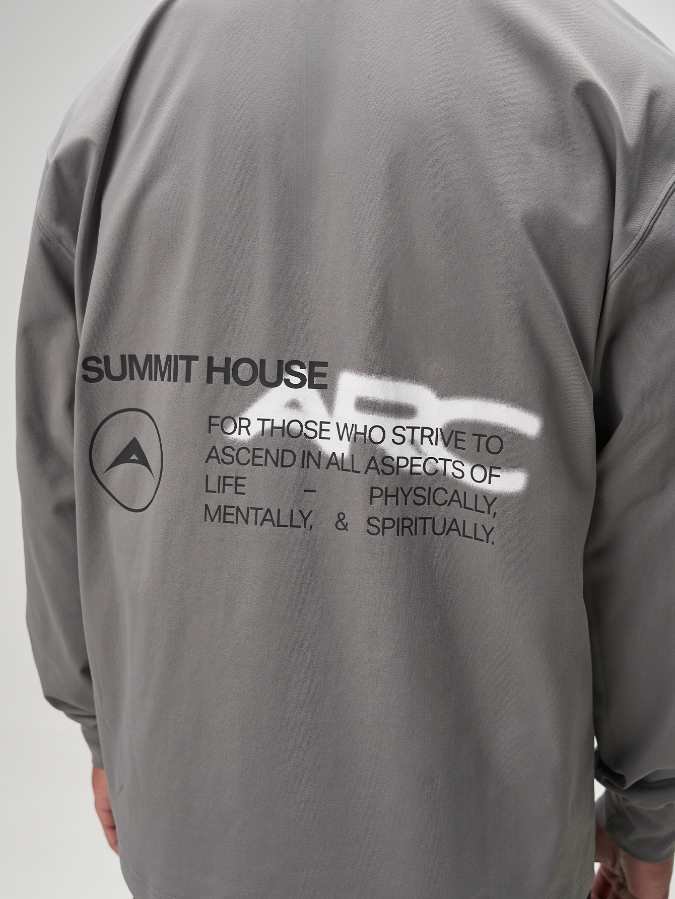 ARC Men's Slogan Print Crew Neck Casual Loose Long Sleeve T-Shirt