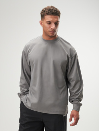 ARC Men's Slogan Print Crew Neck Casual Loose Long Sleeve T-Shirt