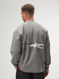 ARC Men's Slogan Print Crew Neck Casual Loose Long Sleeve T-Shirt