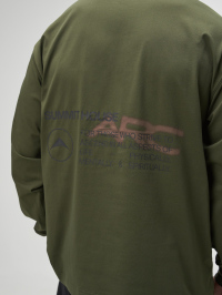 ARC Men's Simple Print Quick-Dry No Stretch-Out Crew Neck Long Sleeve T-Shirt