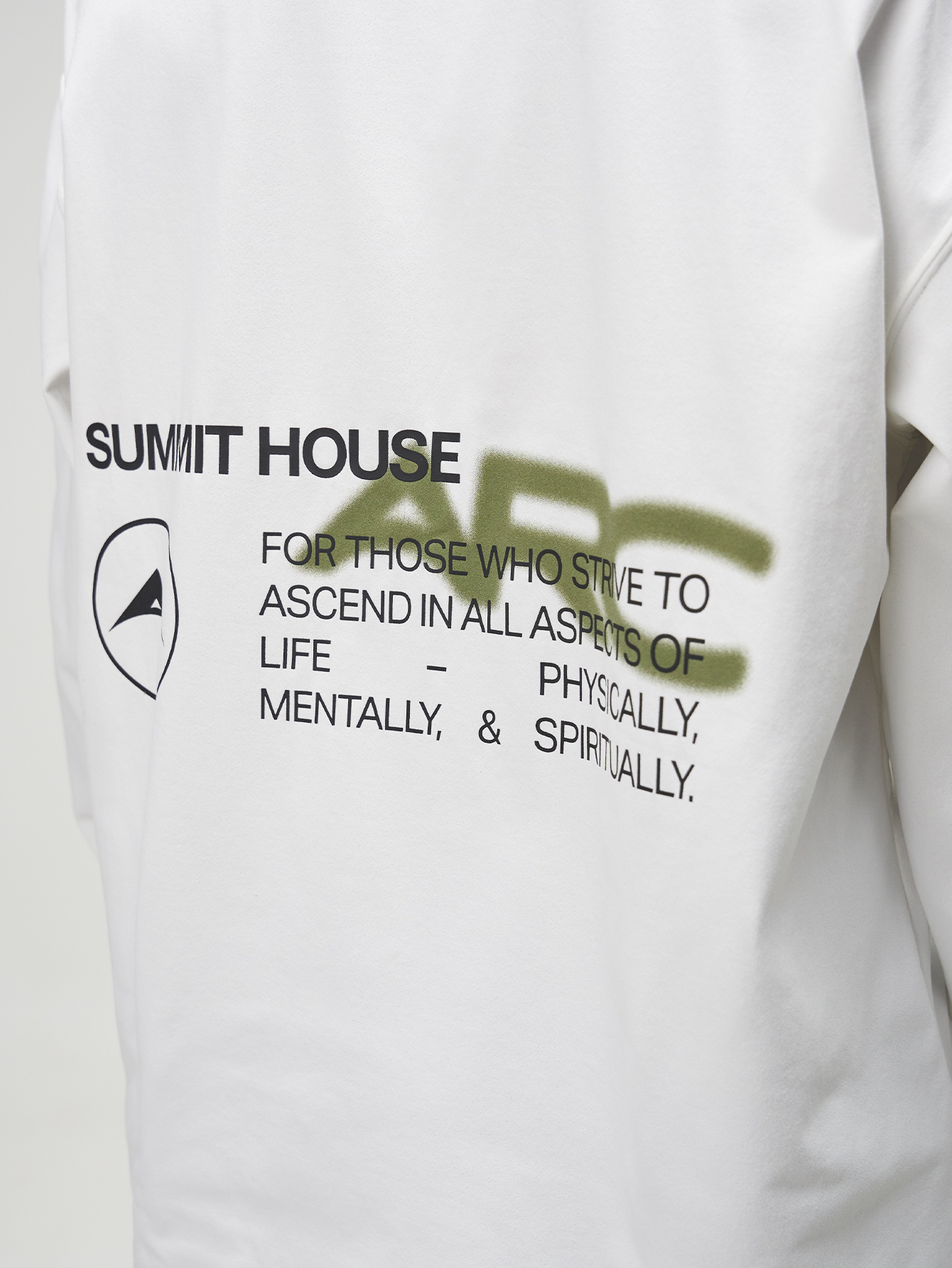 ARC Men's Dropped Shoulder Round Neck Loose Casual Versatile Long Sleeve Top, White